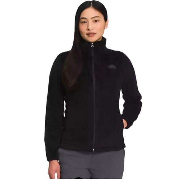 The North Face Jacket Womens Med Black Osito Gorpcore Athleisure Fleece Zip Up - Picture 1 of 12